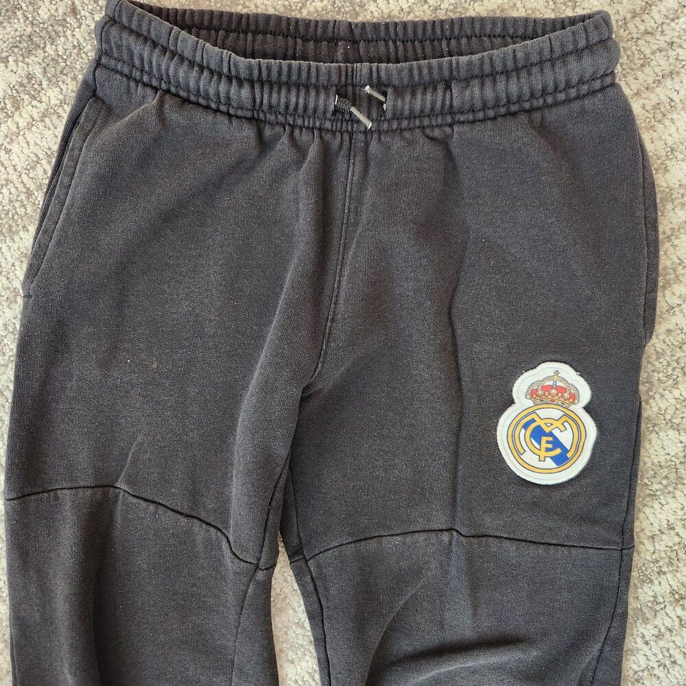 Real Madrid youth black sweatpant joggers black size M - Picture 8 of 12